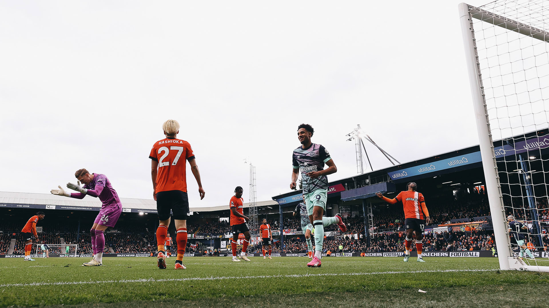 Raise the roof: Schade wheels away to celebrate with the Bees fans
